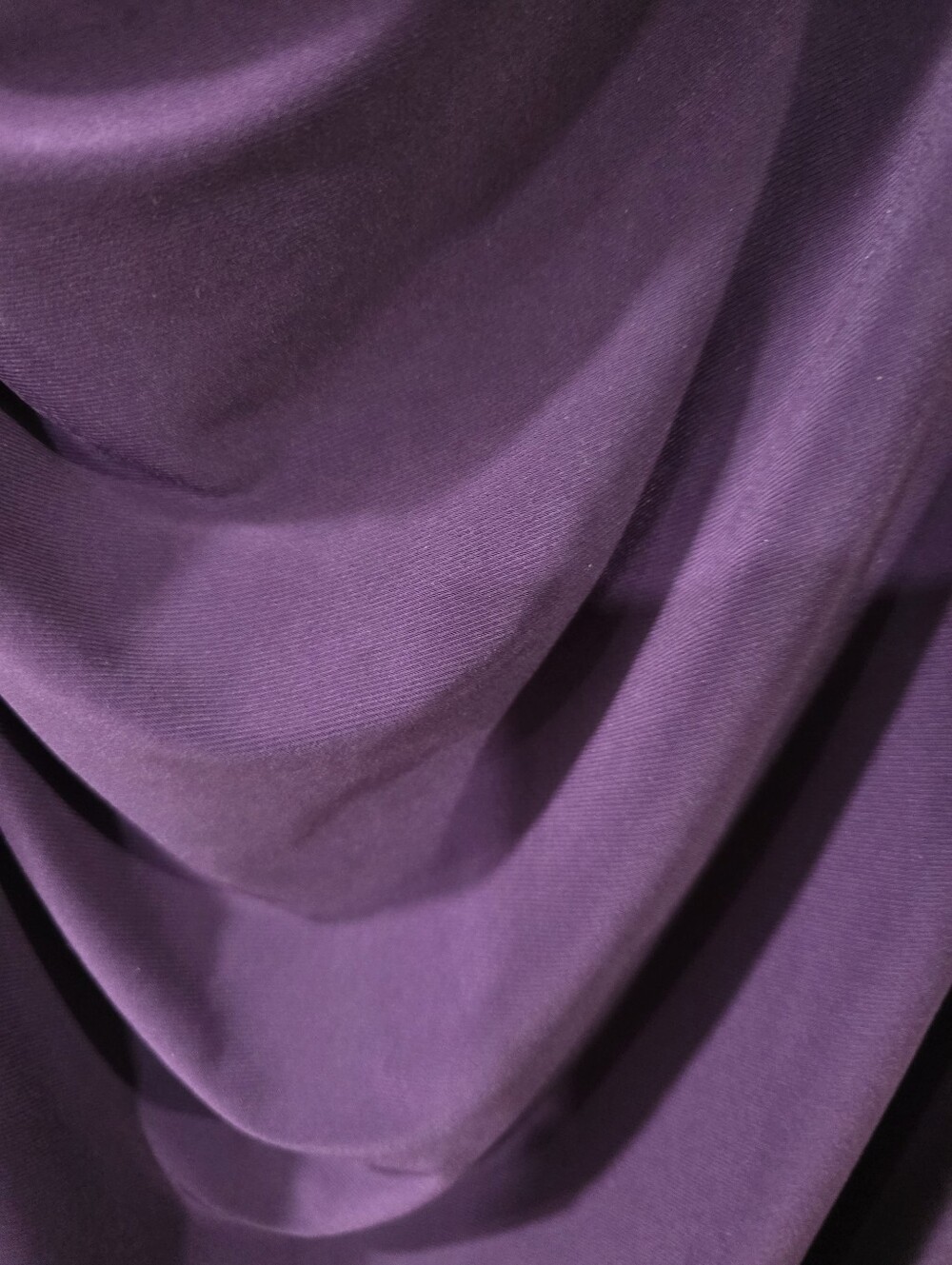Xscape Plus Size Ruffled Off-the-Shoulder Long Sheath Dress - Grape, sz 16 Reg. - Picture 11 of 11